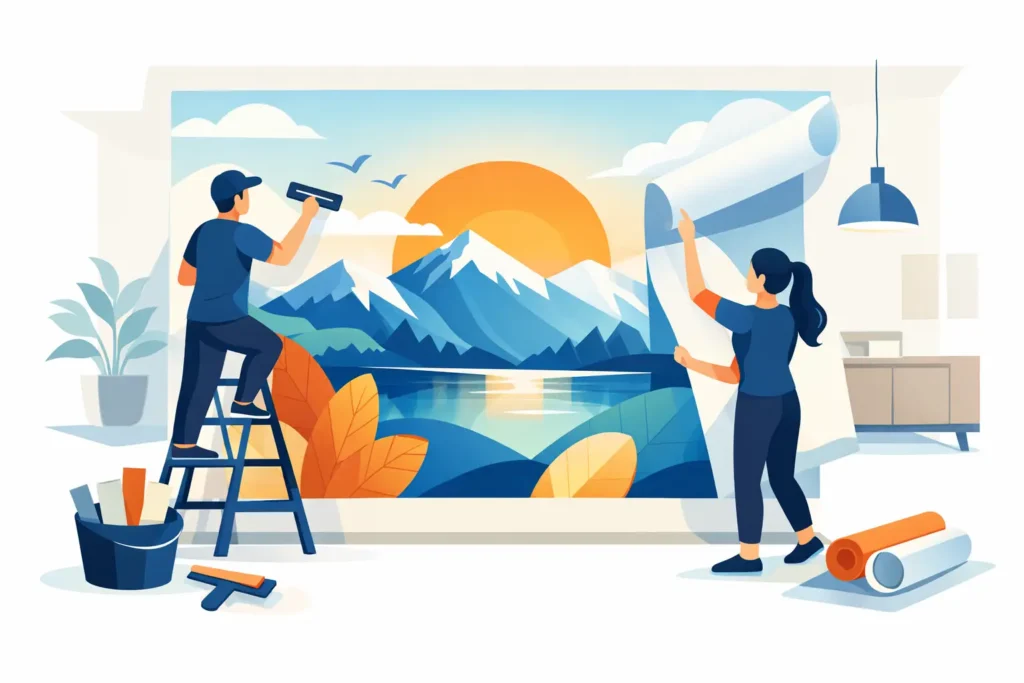 Print mural interior pentru pereți memorabili