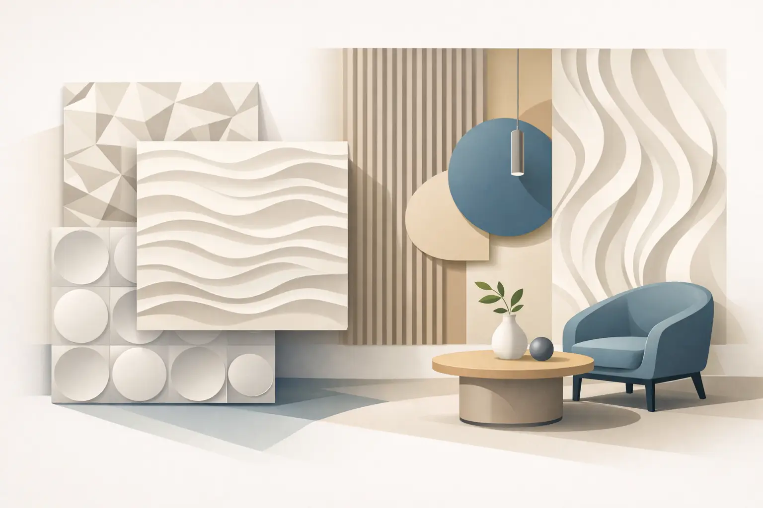 Panouri 3D pentru pereți cu efect de design