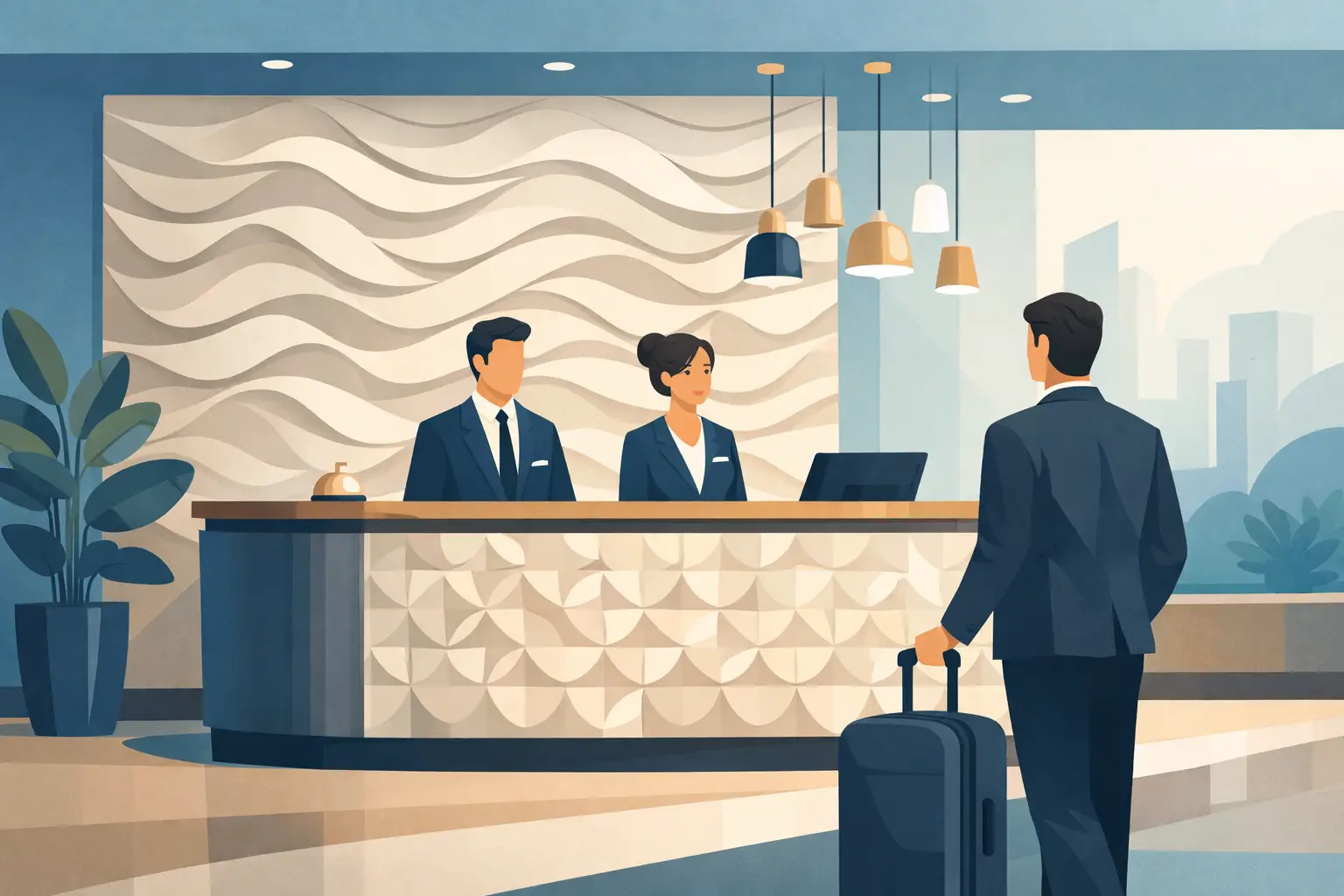 Panouri 3D pentru recepții hotel cu impact