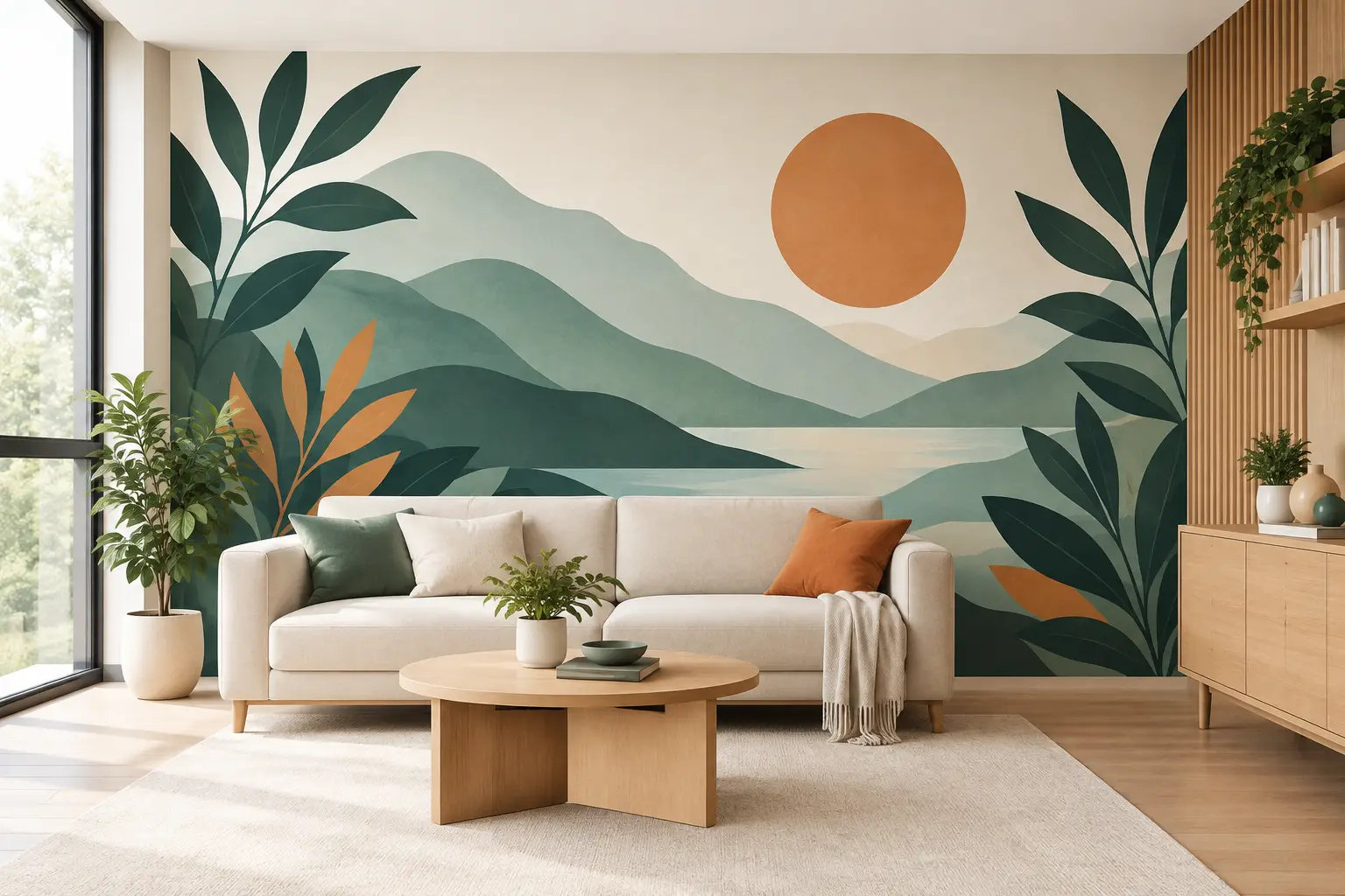 Print mural: un perete care schimbă încăperea